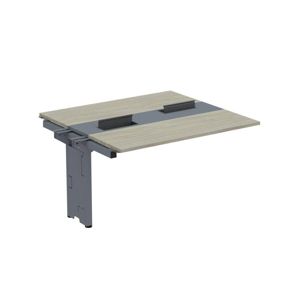 Complemento de Mesa Plataforma para Coworking para 2 Pessoas 130X120 Nogueira Casablanca/Grafito