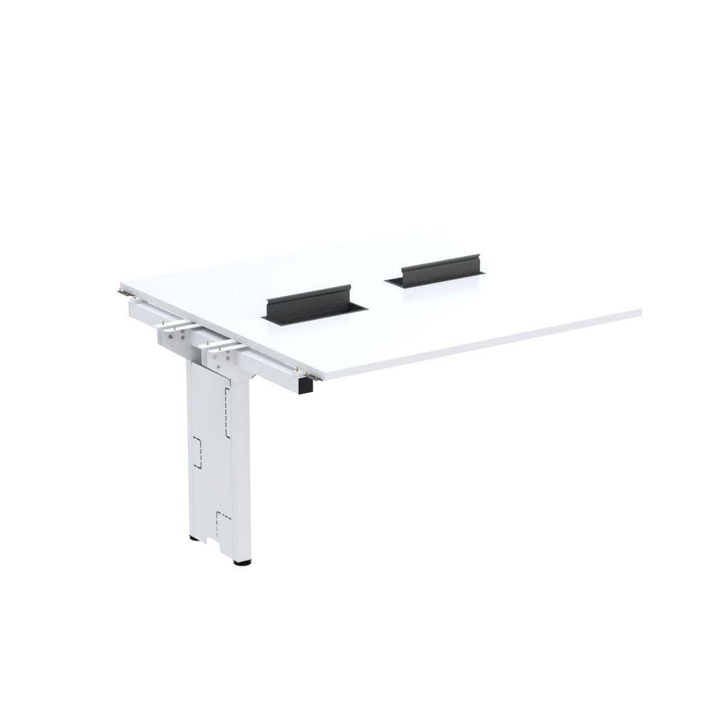 Complemento de Mesa Plataforma para Coworking para 2 Pessoas 130X120 Branco