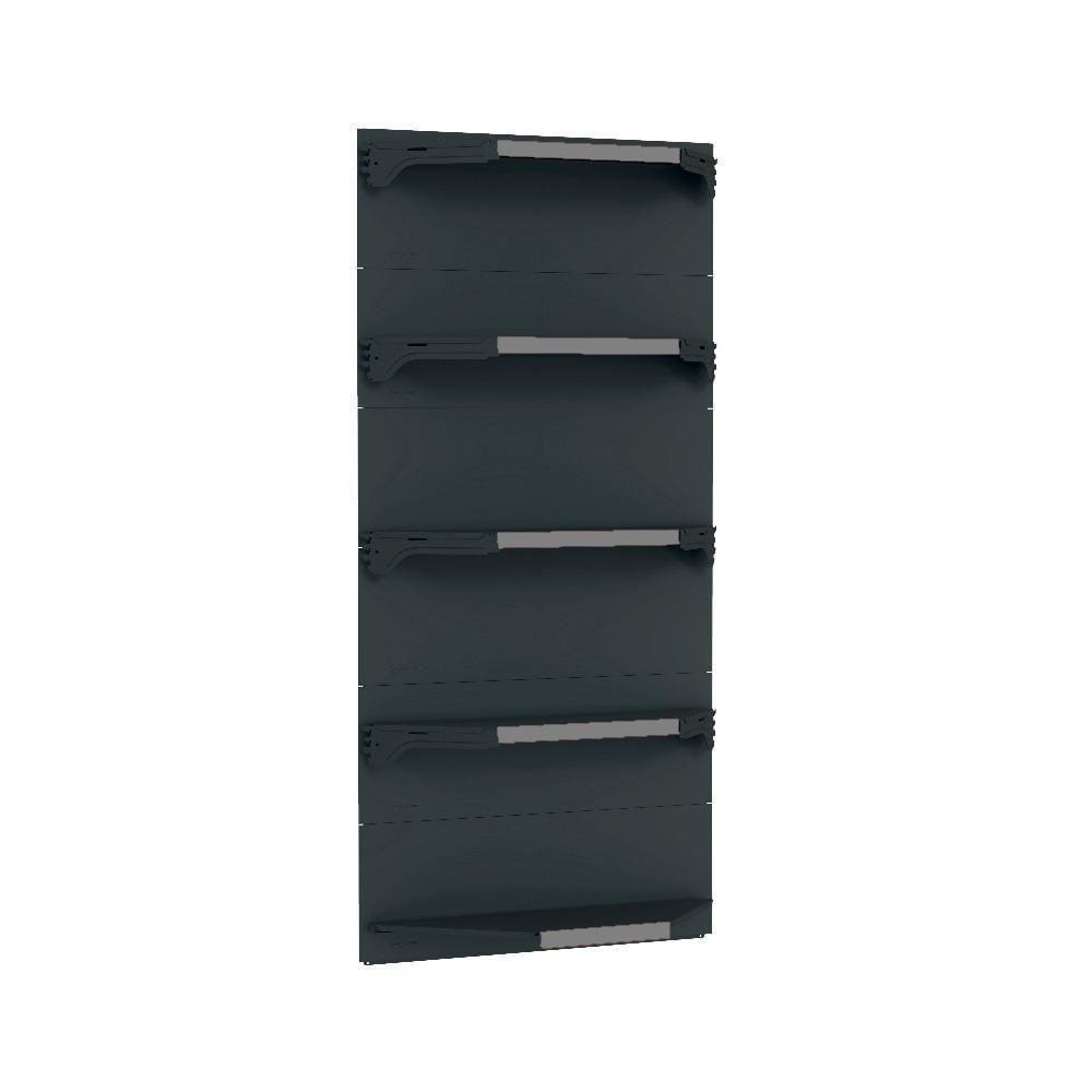 Kit 5 Bandejas Para Gondola Canto 202 Fit 40/60 Preto Pe Cin