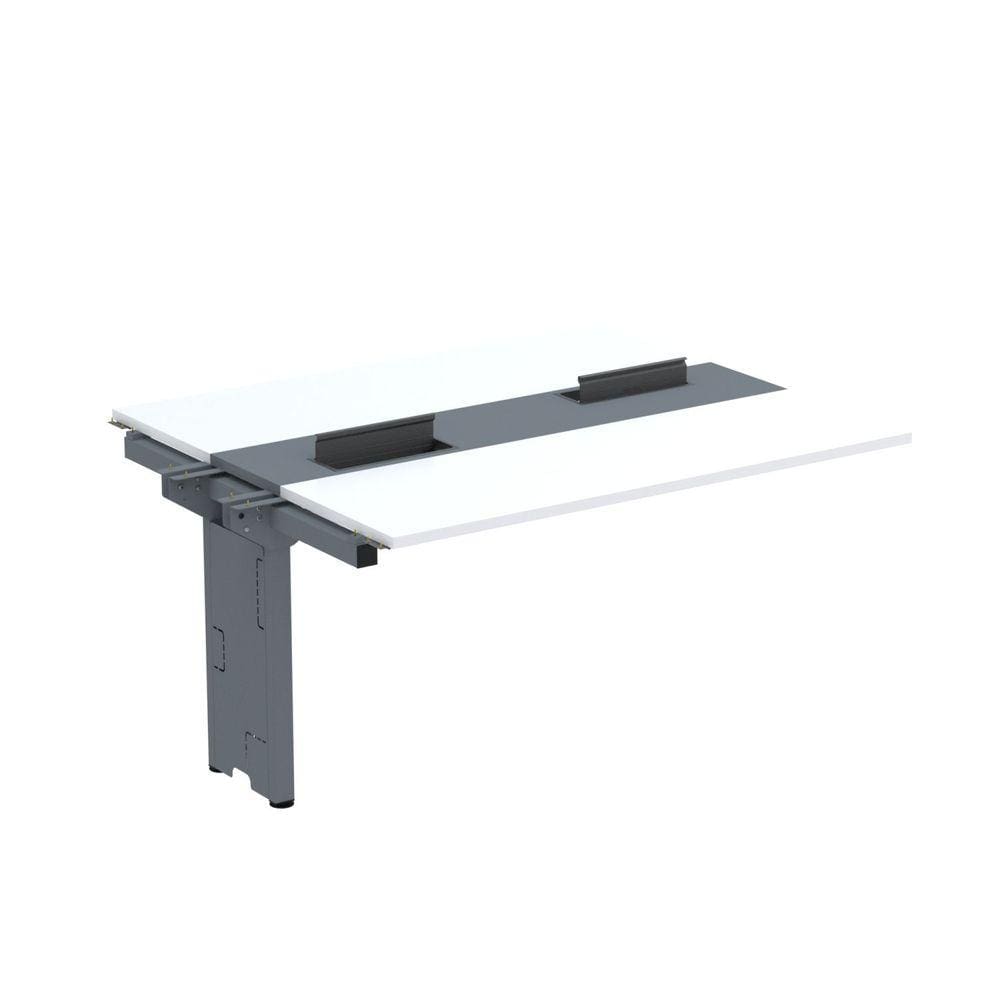 Complemento de Mesa Plataforma para Coworking para 2 Pessoas 140X120 Grafito/Branco