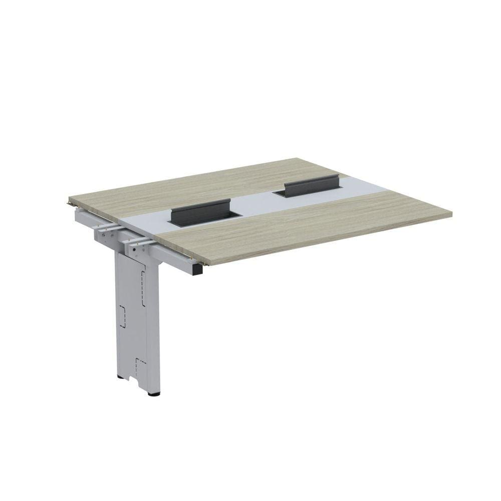 Complemento de Mesa Plataforma para Coworking para 2 Pessoas 130X120 Nogueira Casblanca/Cinza