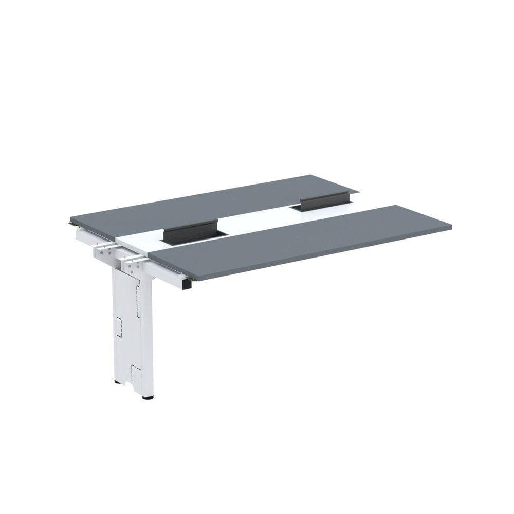 Complemento de Mesa Plataforma para Coworking para 2 Pessoas 150X120 Grafito/Branco