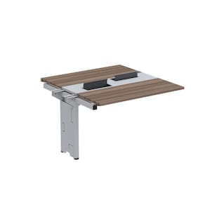 Complemento de Mesa Plataforma para Coworking para 2 Pessoas 160X120 Walnut/Cinza