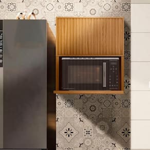 Nicho Com 1 Porta Ripada Para Forno Ou Microondas Nature Mires Shop JM