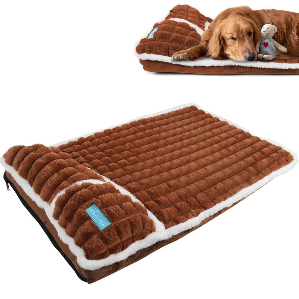 Cama Colchão Ortopédica para Pet Cães Confortável Confort Antiderrapante 75x45cm Marrom - Duke & Dixie