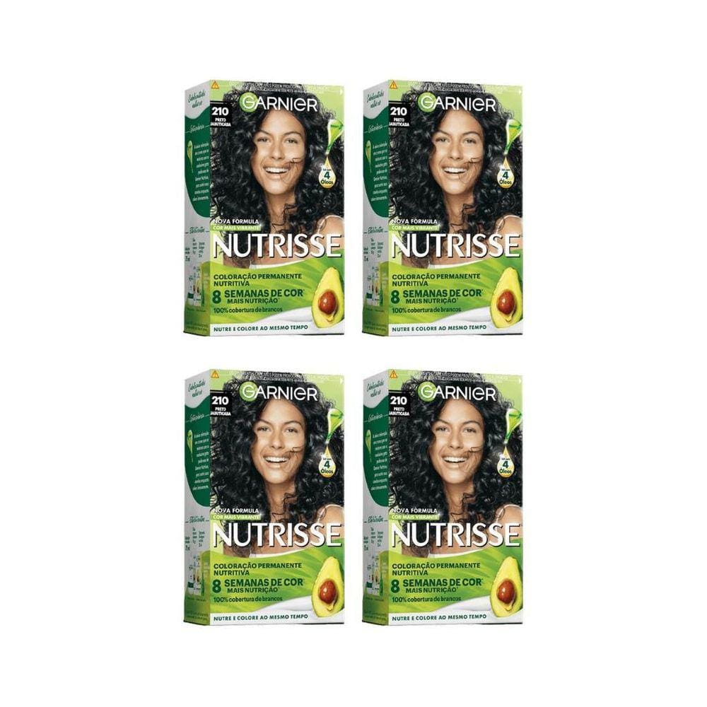 Coloraçao Nutrisse 210 Preto Azulado-Kit C/4Un