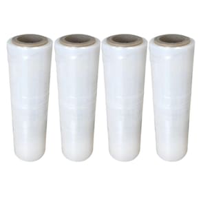 Bobina Filme Stretch Transparente Manual 50Cm 16Kg Kit 4 Bob