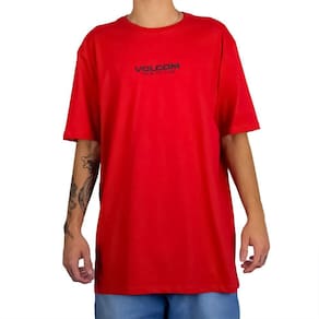 Camiseta Volcom New Euro SM24 Masculina Vermelho