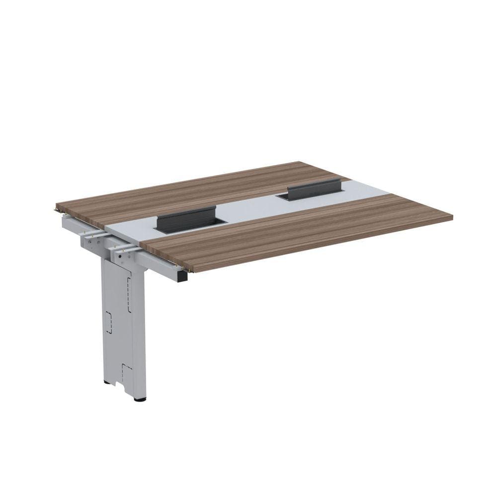 Complemento de Mesa Plataforma para Coworking para 2 Pessoas 140X120 Walnut/Cinza
