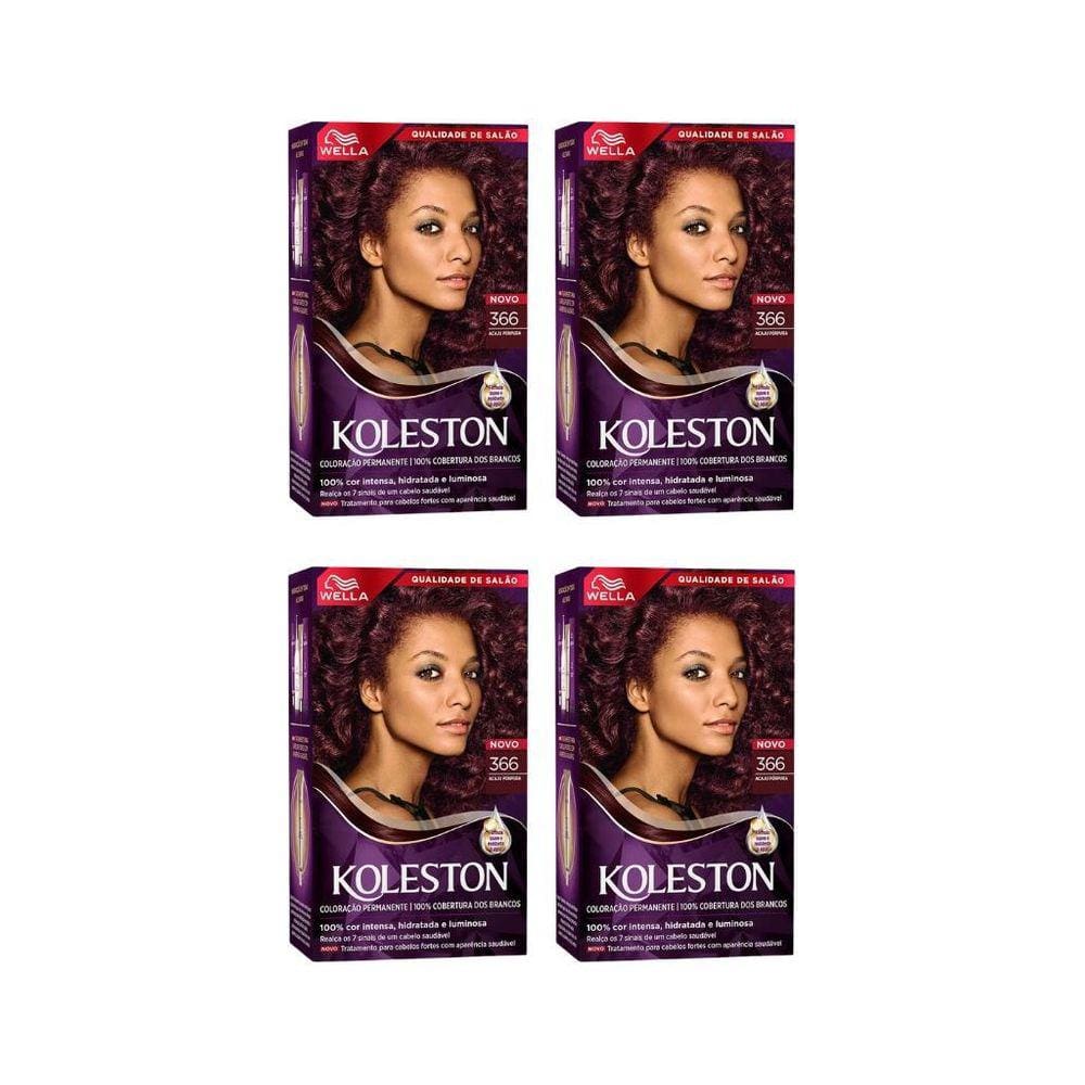 Coloraçao Koleston 366 Acaju Purpura-Kit C/4Un