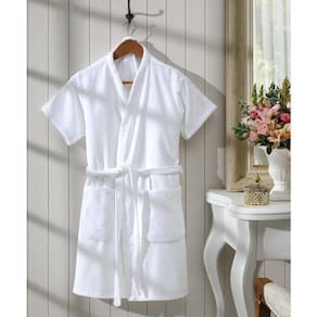 Roupão Dohler Fiore Velour Adulto Branco M 100% Algodão