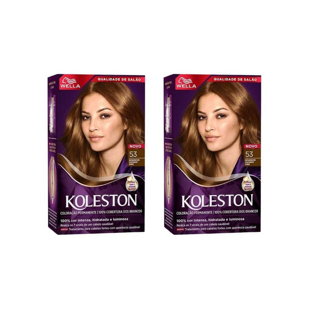 Coloraçao Koleston 53 Castanho Ouro-Kit C/2Un