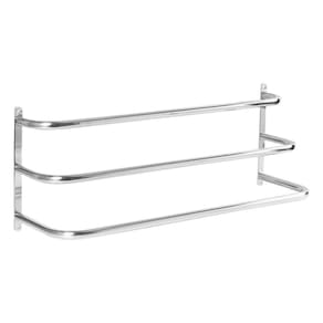 Porta Toalhas Triplo Alto Brilho P/ Porta Ou Parede 48cm FS