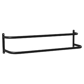 Porta Toalhas Duplo Para Porta ou Parede Preto 60cm FS