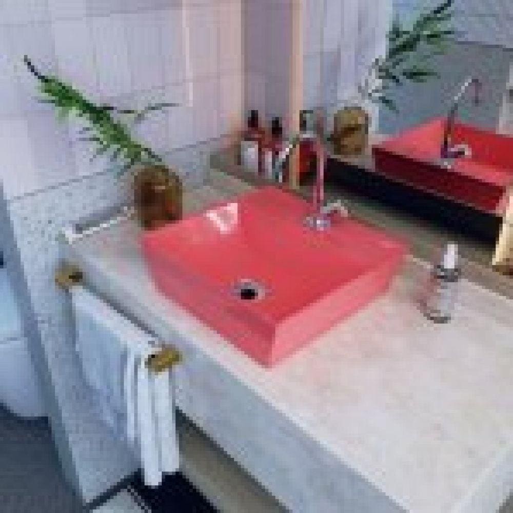 Kit Cuba AQ33 Volcano com Torneira C50 e Válvula ABS com Sifão e Flexível Rosa