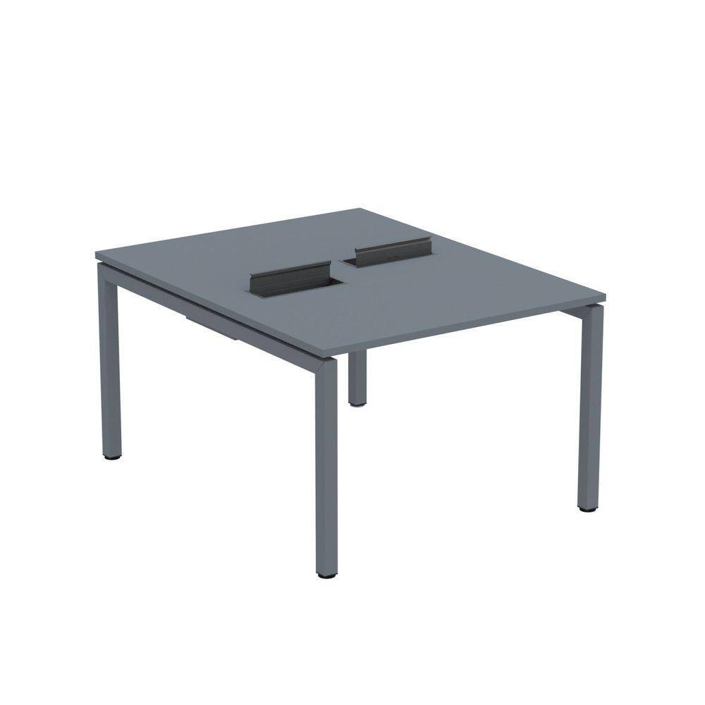 Mesa Plataforma Dupla com Pé de Aço para Coworking 120X140/2P PDC12/14/2P Grafito