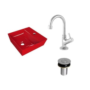 Kit Cuba AQ33 Volcano com Torneira 1198 e Válvula Botão Vermelho