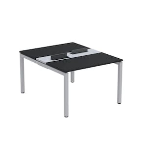 Mesa Plataforma Dupla com Pé de Aço para Coworking 120X140/2P PDC12/14/2P Preto/Cinza