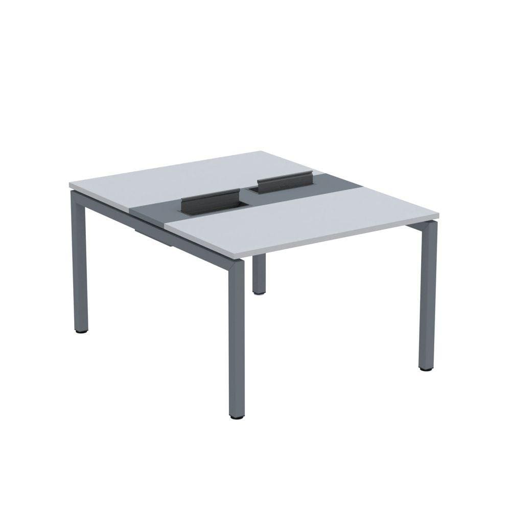 Mesa Plataforma Dupla com Pé de Aço para Coworking 120X140/2P PDC12/14/2P Cinza/Grafito