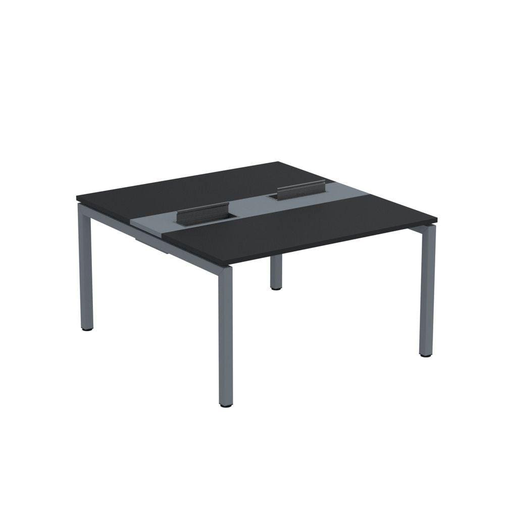 Mesa Plataforma Dupla com Pé de Aço para Coworking 130X140/2P PDC13/14/2P Preto/Grafito