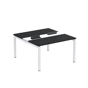 Mesa Plataforma Dupla com Pé de Aço para Coworking 130X140/2P PDC13/14/2P Preto/Branco
