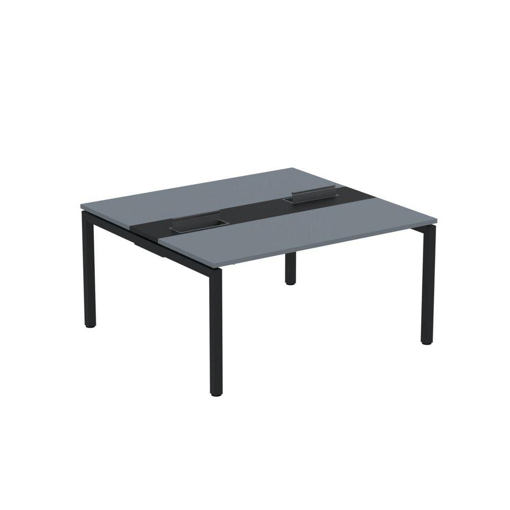 Mesa Plataforma Dupla com Pé de Aço para Coworking 150X140/2P PDC15/14/2P Grafito/Preto