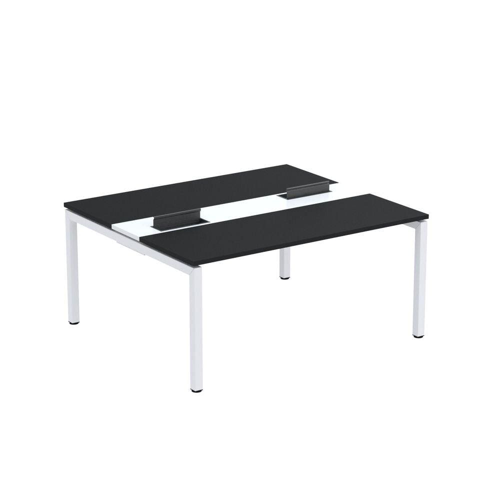 Mesa Plataforma Dupla com Pé de Aço para Coworking 160X140/2P PDC16/14/2P Preto/Branco