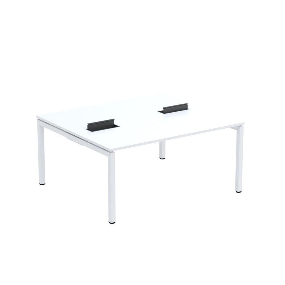 Mesa Plataforma Dupla com Pé de Aço para Coworking 160X140/2P PDC16/14/2P Branco