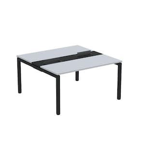 Mesa Plataforma Dupla com Pé de Aço para Coworking 140X140/2P PDC14/14/2P Cinza/Preto