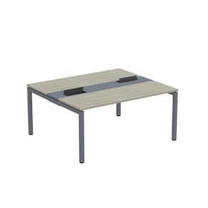 Mesa Plataforma Dupla com Pé de Aço para Coworking 160X140/2P PDC16/14/2P Nogueira Casablanca/Grafito
