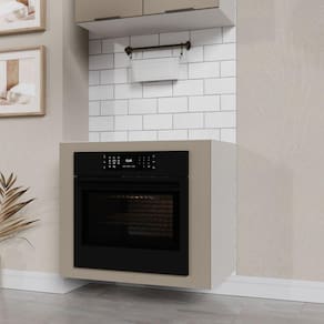 Balcão Forno de Embutir sem Tampo sem Rodapé Ipanema CabeCasa MadeiraMadeira Cinza Trama/Branco