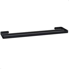 Porta Toalha De Banho Duplo Toalheiro Preto FS.Max