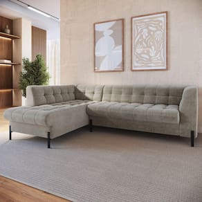 Sofá 3 Lugares com Chaise Terminal Cod. 2882 Zênite Yescasa Rato