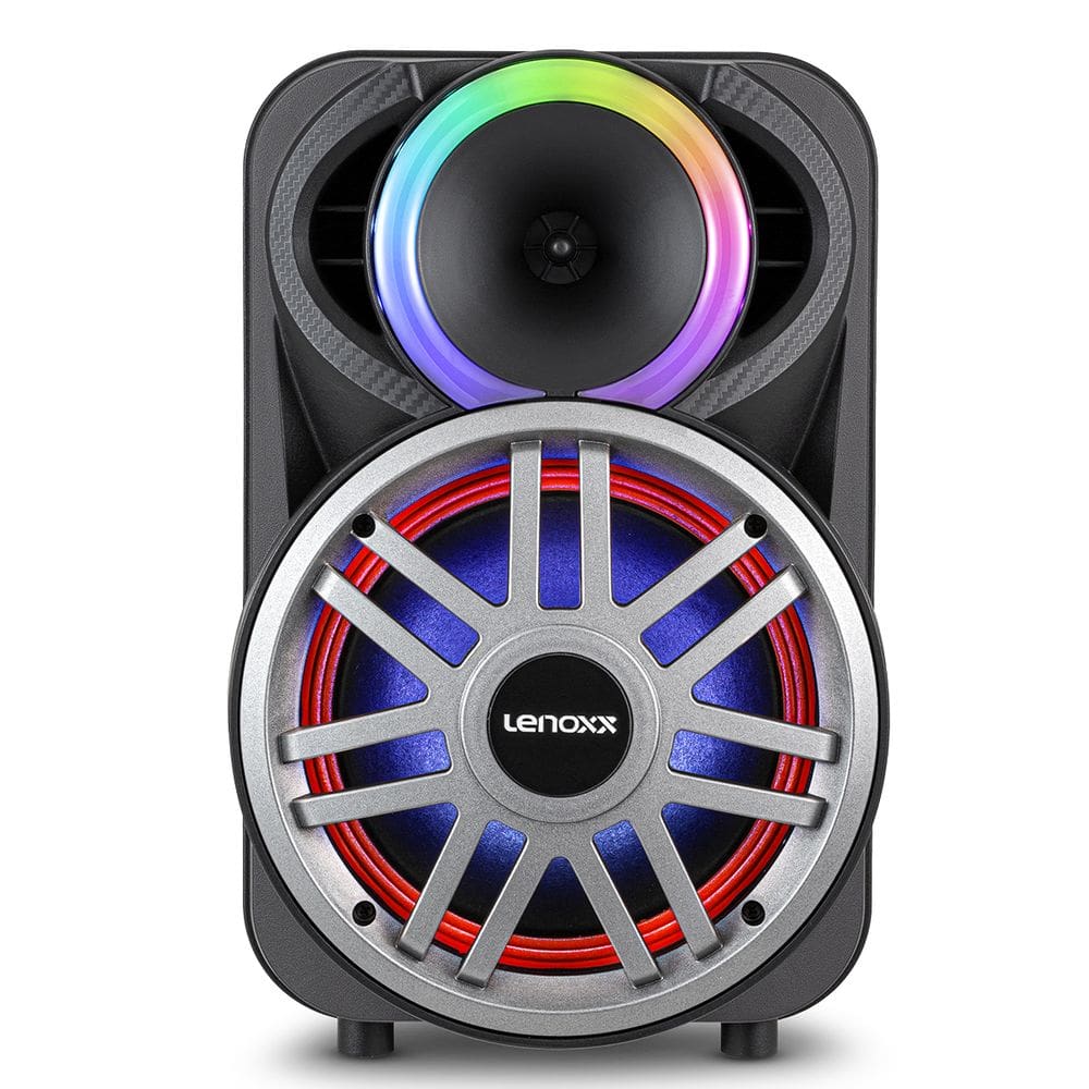 Caixa de Som Portátil Lenoxx LCA8 300W Bluetooth Com Led