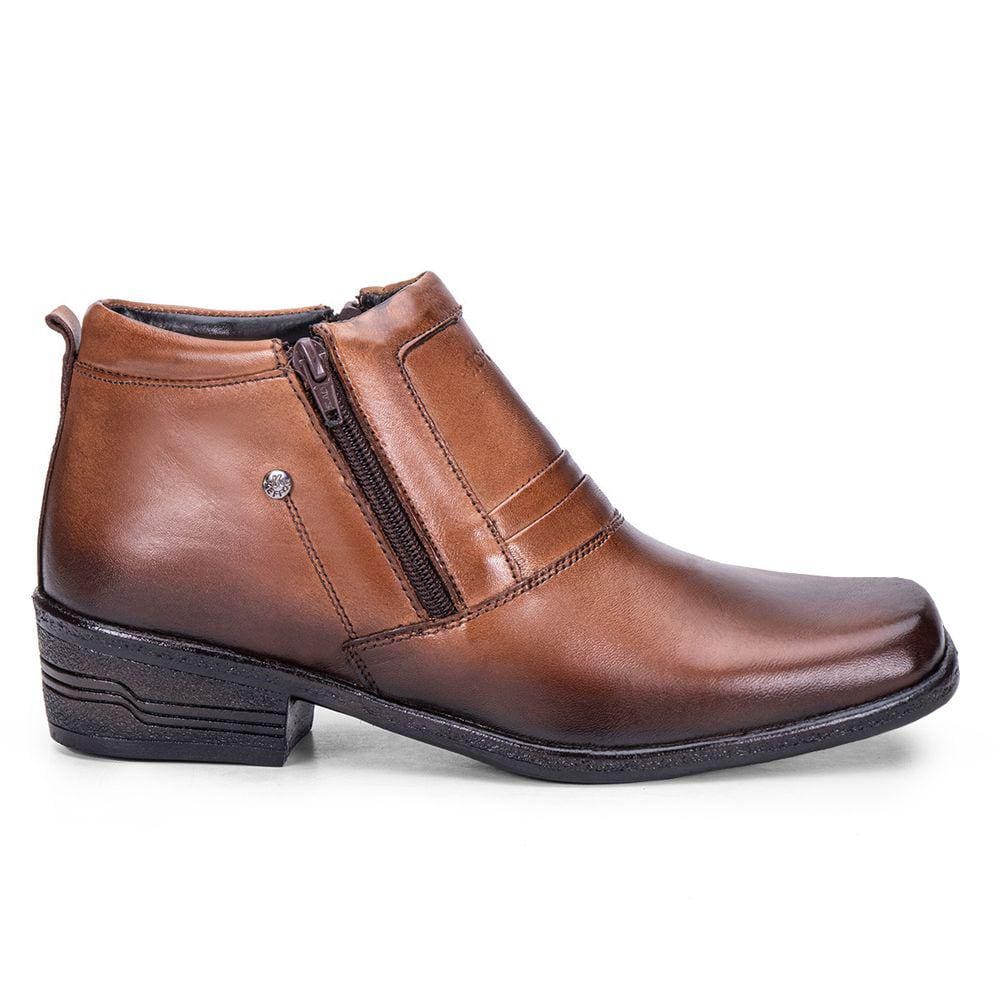 Bota envernizada masculina fashion