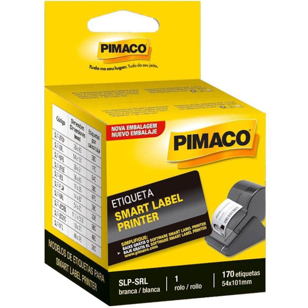 Etiqueta Pimaco Impressão Térmica Smart Label SLP-SRL 54x101mm 1 Rolo com 170