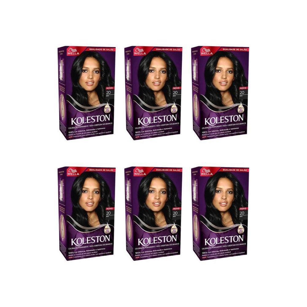 Coloraçao Koleston 20 Preto-Kit C/6Un