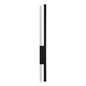 5 Arandelas Traço Frame Linear Reta Led 6w 50cm 3000k-preto