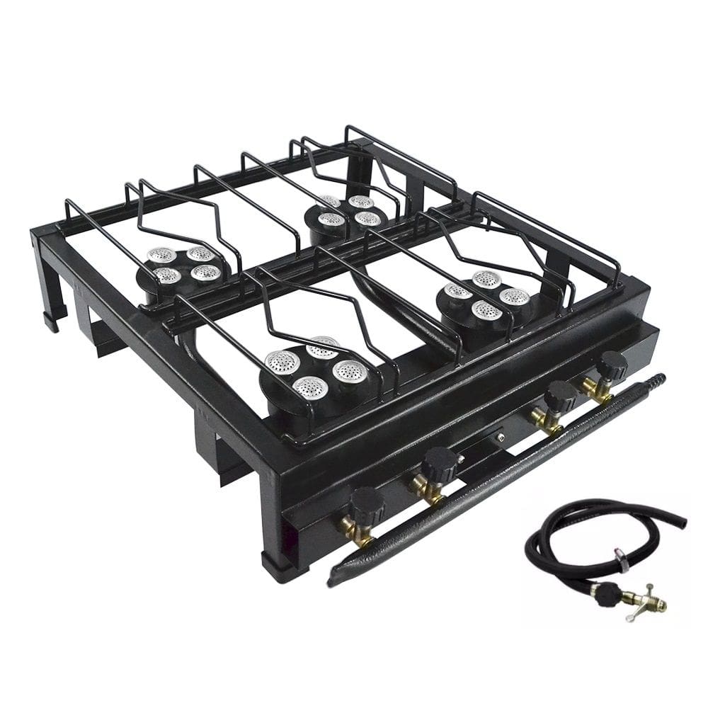Fogão 4 Bocas Roa Semi Industrial Preto