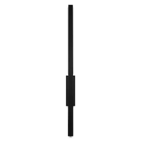 3 Arandelas Traço Frame Linear Reta Led 6w 50cm 3000k-preto