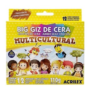 Big Giz de Cera Multicultural Acrilex 12 cores