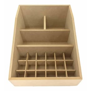 Caixa mdf organizadora de maquiagem aberta com 21 divisões Tam:23x17x11cm Cod:BANH042