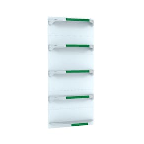 Kit 5 Bandejas Para Gondola Canto 202 Fit 40/60 Branco Pe Vd