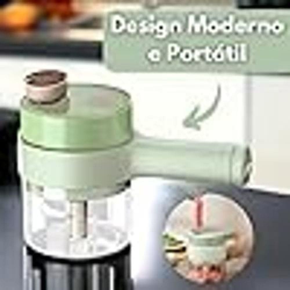 Mini Processador Recarregável Usb, Lâminas Afiadas Que