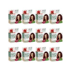 Coloraçao Natucor 5.64 Cast Claro Vermelho Acob-Kit C/12Un