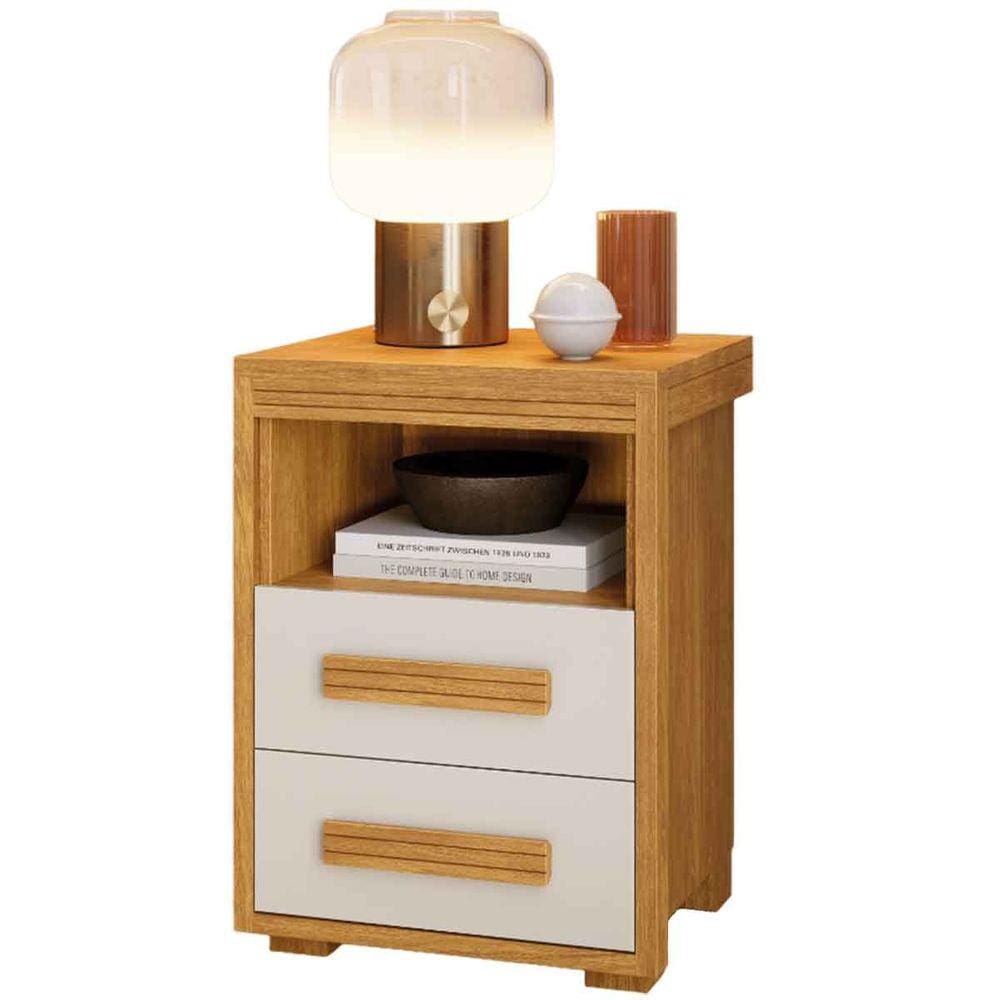 Mesa de Cabeceira 2 Gavetas Tóquio 100% MDF - Casa Chick