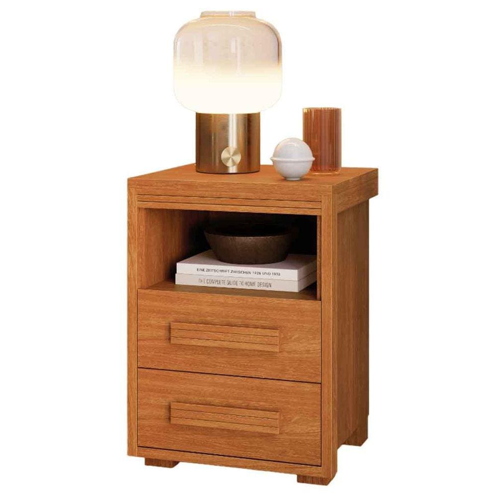 Mesa de Cabeceira 2 Gavetas Tóquio 100% MDF - Casa Chick