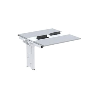 Complemento de Mesa Plataforma para Coworking para 2 Pessoas 110X140 Cinza /Branco