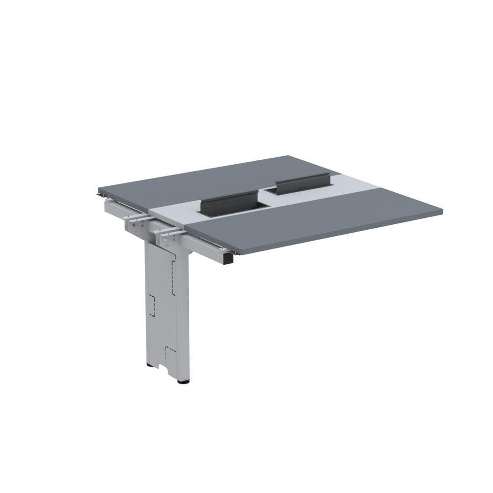 Complemento de Mesa Plataforma para Coworking para 2 Pessoas 130X140 Grafito/Cinza