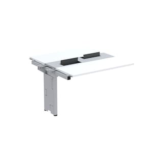Complemento de Mesa Plataforma para Coworking para 2 Pessoas 120X140 Branco/Cinza